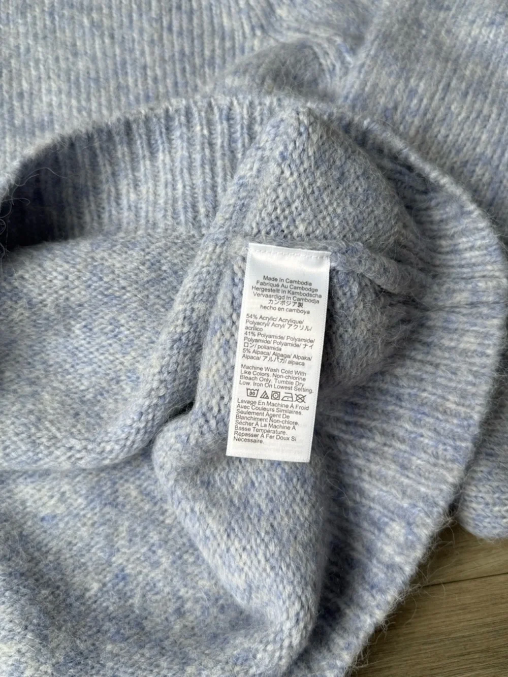 J. Crew Puff-Sleeve Alpaca Blend Crew Neck Sweater Heather Frosted Gray Size XL